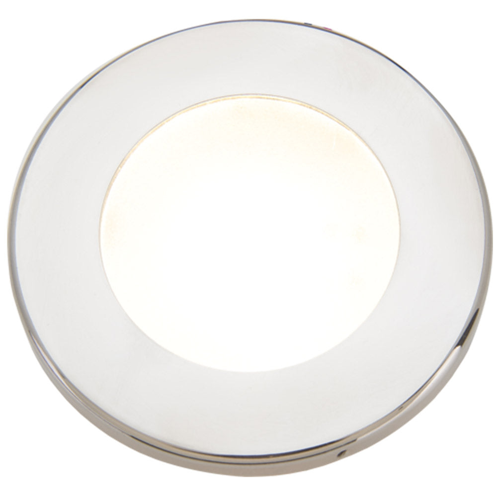 Spot LED encastré MANTAGUA Tudy 10W en inox poli. Éclairage blanc chaud, étanche IP67 pour intérieur/extérieur.