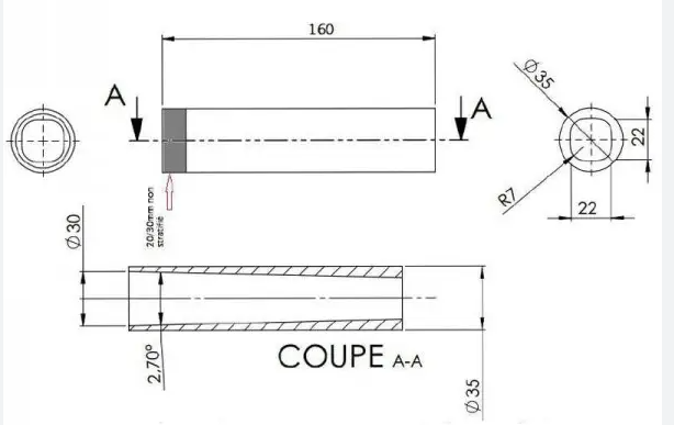 Trapezoidal Carbowind tube