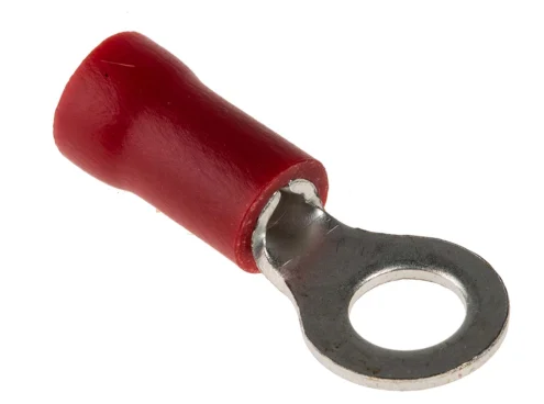 Cosses à œillet Isolé, Rouge, 1.5mm², M4, 6mm