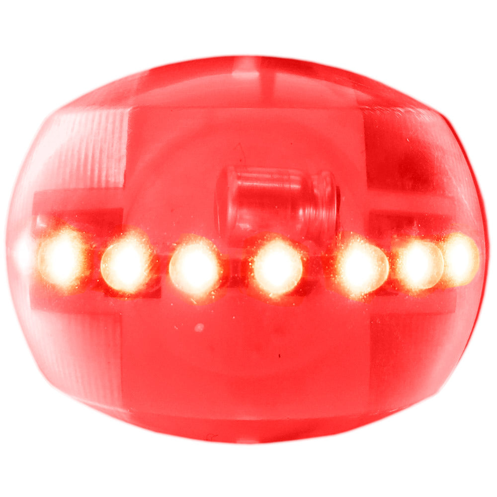 Feu latéral rouge Mantagua 180° pour bateau de moins de 20m, plat et étanche IP67.