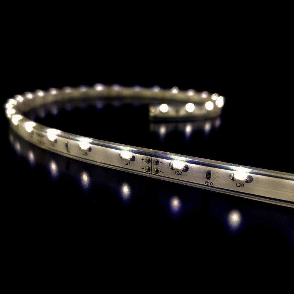 Ruban LED MANTAGUA latéral à encastrer, 1 mètre, blanc chaud, 12VDC, IP68. Mesure 7.2x4.2mm.
