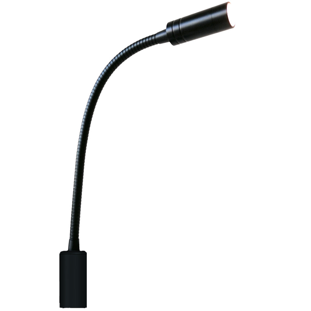 Liseuse LED MANTAGUA Yeu noire, 10W blanc chaud, fixation verticale. Bras flexible et interrupteur tactile.