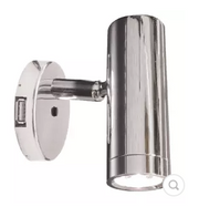 Liseuse LED MANTAGUA TIBIDY murale en zamak avec interrupteur et prise USB. 9-30 VDC, lumière blanc chaud 100 lm.