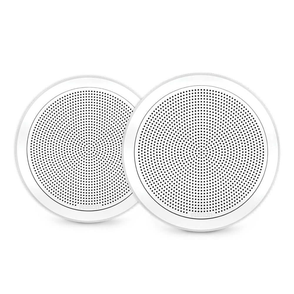 Pari pyöreitä 6,5" 120W FM-upotettavia valkoisia merikaiuttimia