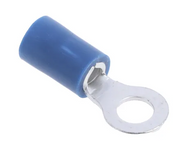 Cosses à œillet Isolé, Bleu, 2.5mm², M4, 8mm