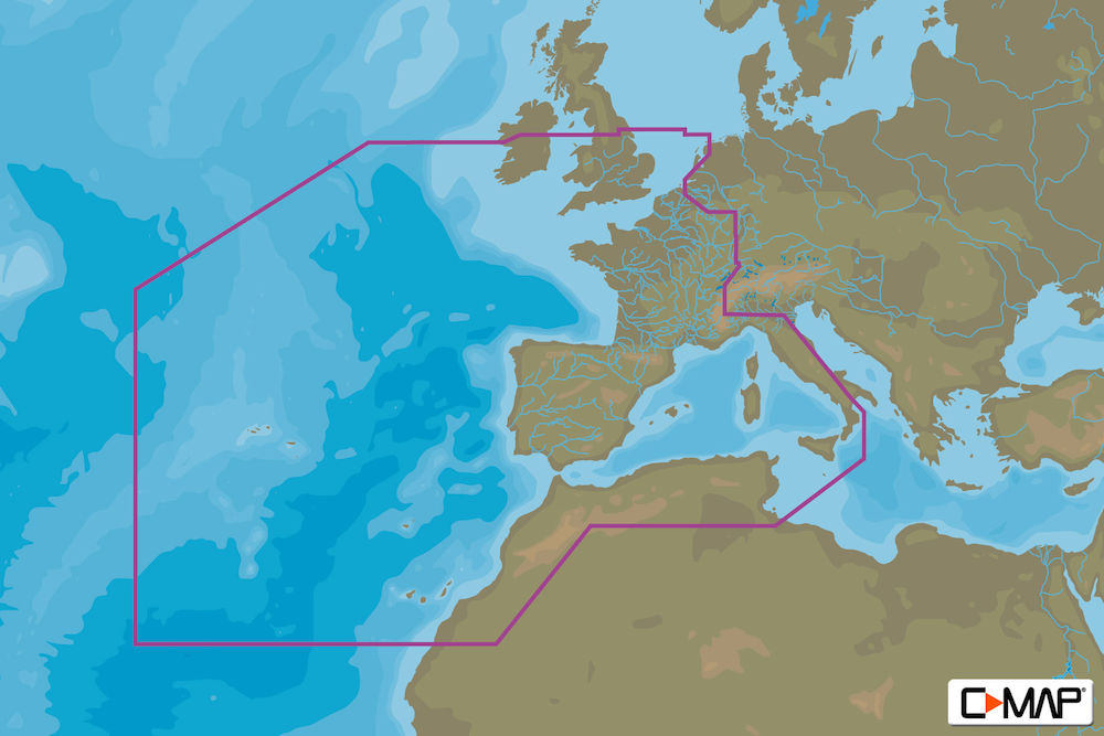 C-MAP Max Western Europe Chart