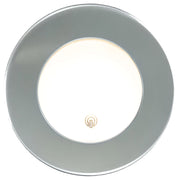 Spot LED MANTAGUA Capri ultra fin en inox brossé, rond, avec interrupteur poussoir. Étanche IP67, 10W.