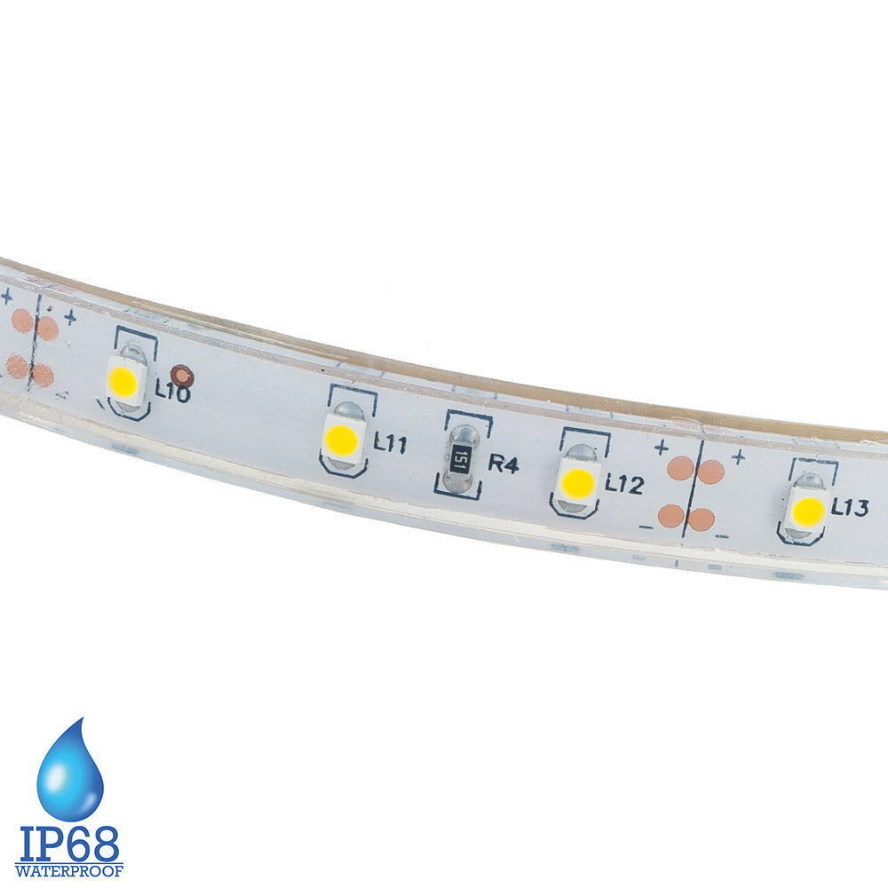 Ruban LED adhésif rouge MANTAGUA de 1 mètre, 12V, étanche IP68, pour éclairage marin ou extérieur.
