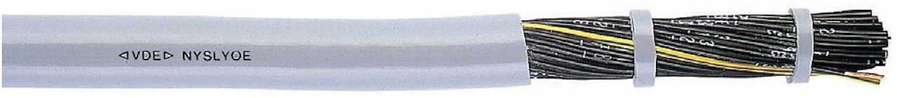 Câble souple de commande H05VV5F 4G1 gris TGL résistant aux huiles de coupe