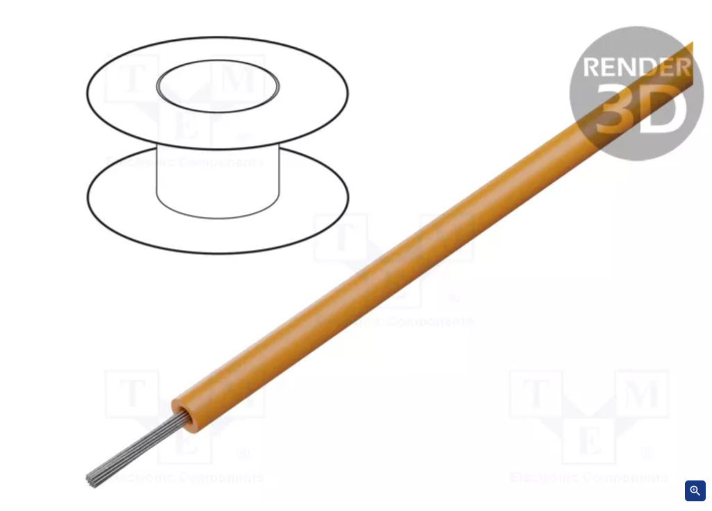 Câble étamé 1mm² or