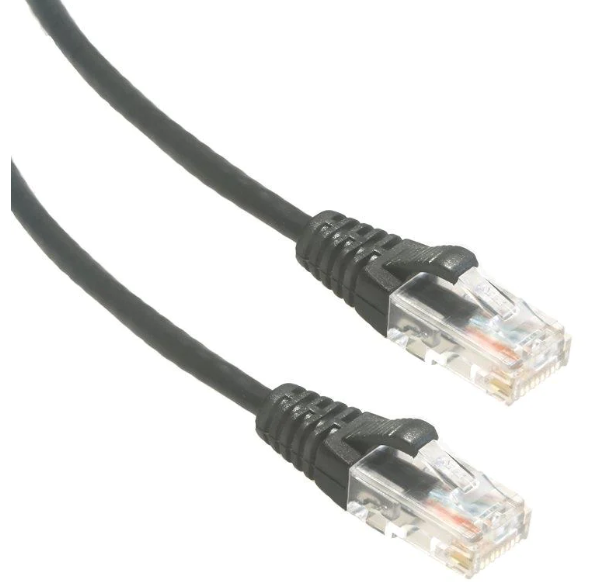 Câbles Ethernet/réseau UTP SLIM CAT6 28AWG noir 5FT