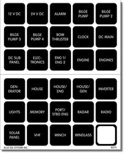 Jeu de 30 étiquettes carrées noires V2