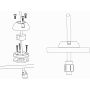 Deck pass-through for connectors up to 30mm diameter