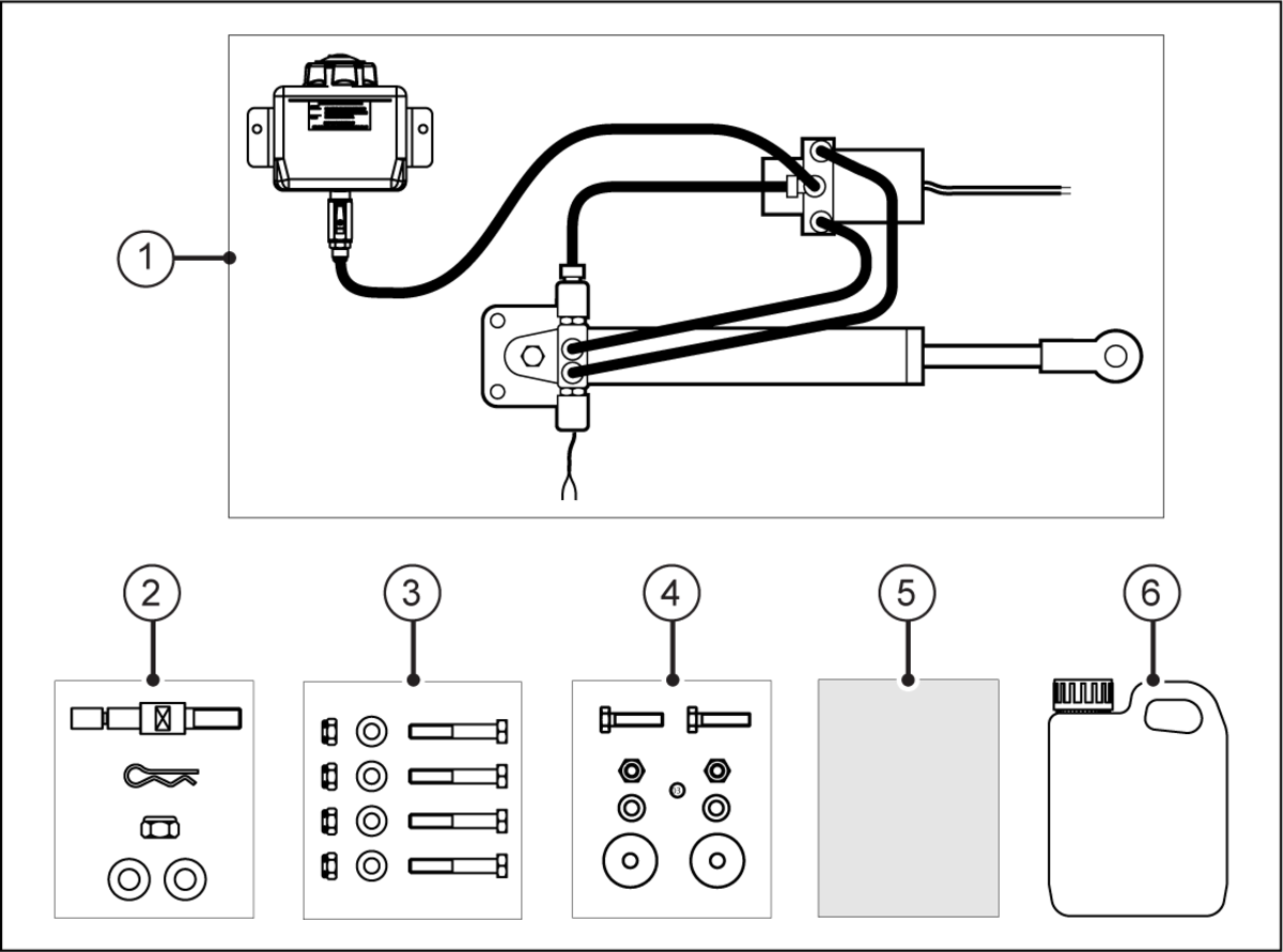 24-Volt, Type 2 Hydraulic linear drive for mechanical steering systems