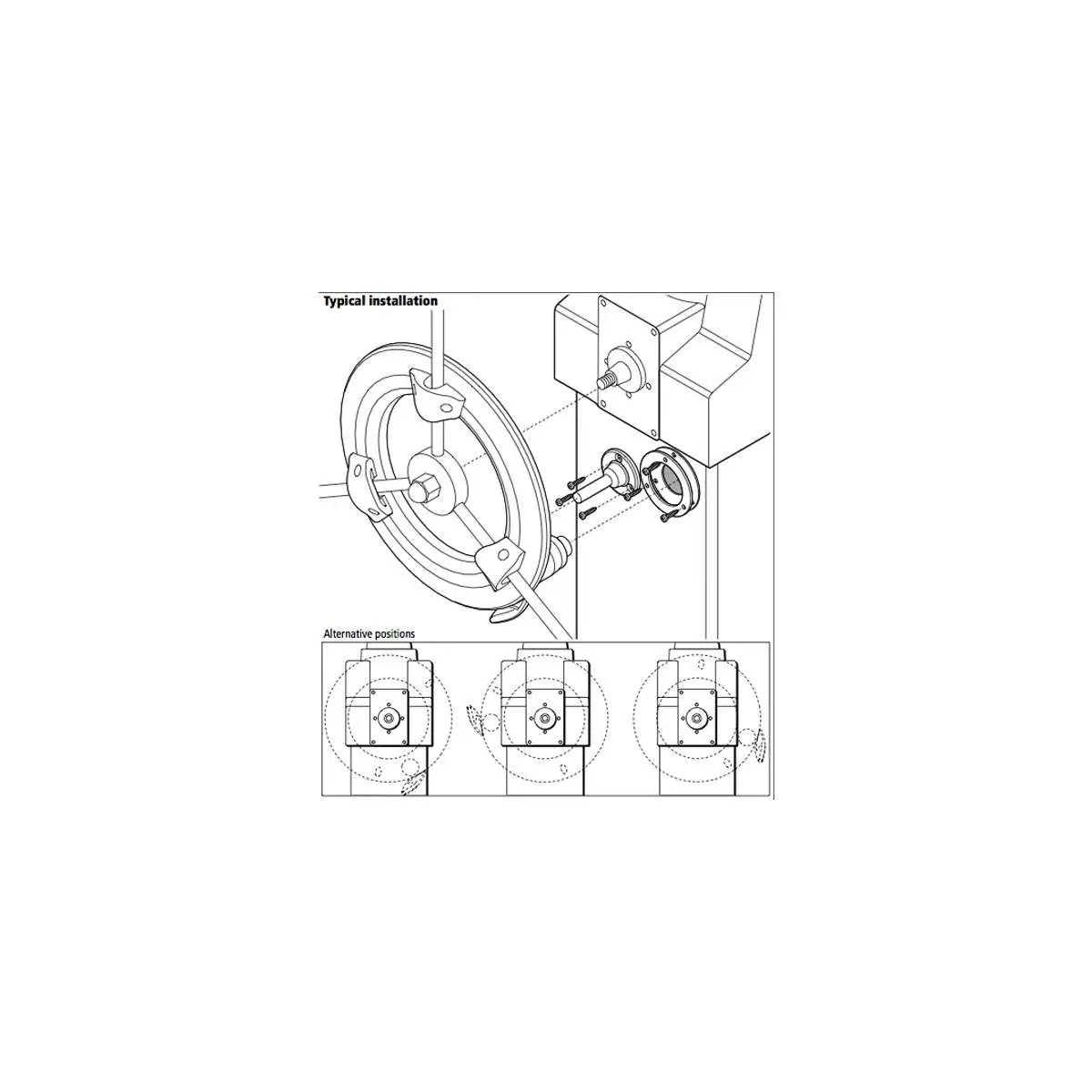 Schema de montage du kit cloison Raymarine E15017