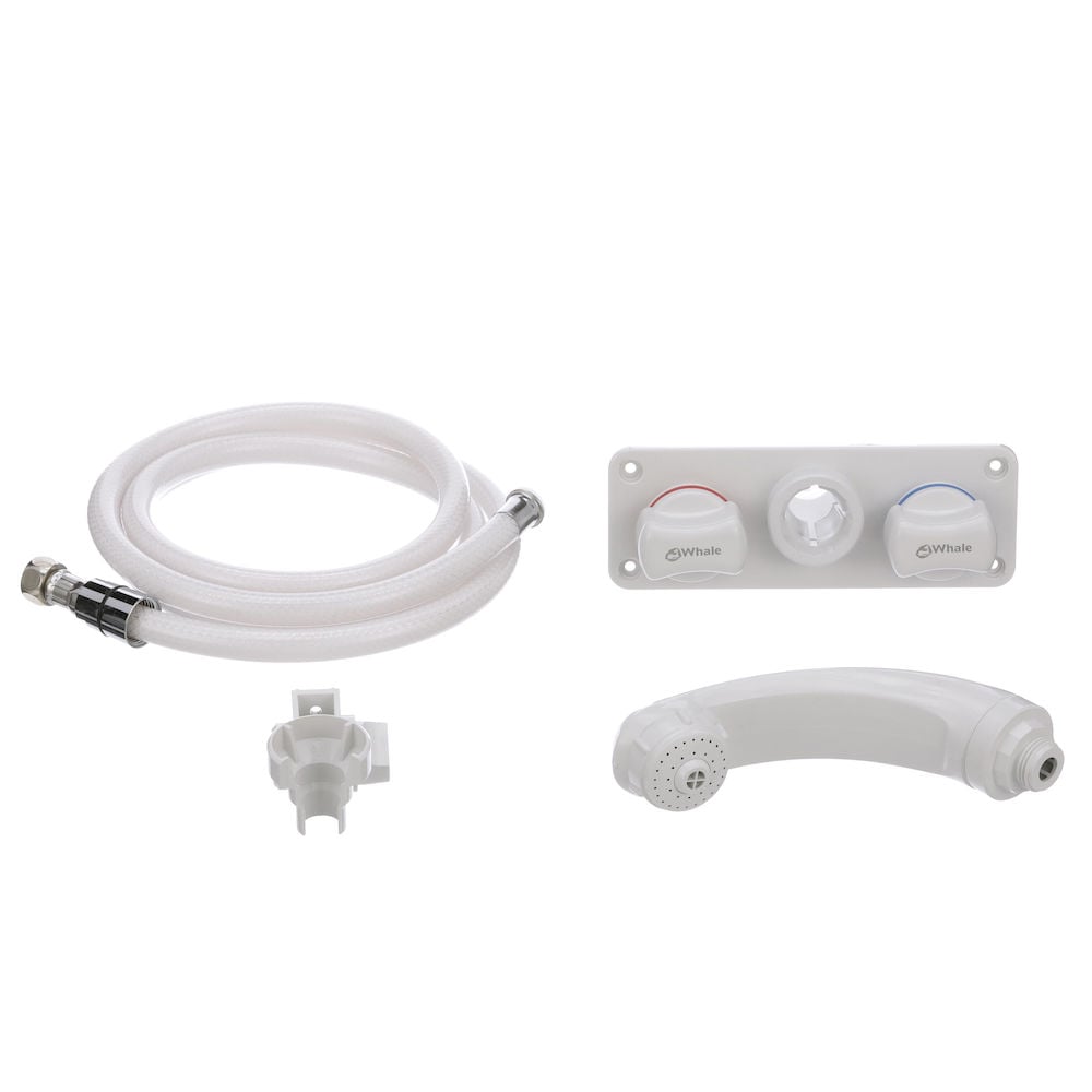 Mitigeur combiné Elegance blanc - filetage 1/2 pouce NPT Whale – référence RT2498