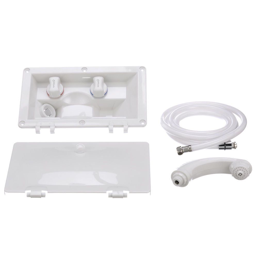 Douche de tableau arrière Swim 'n' Rinse avec mitigeur et couvercle blanc Whale – référence RT2658