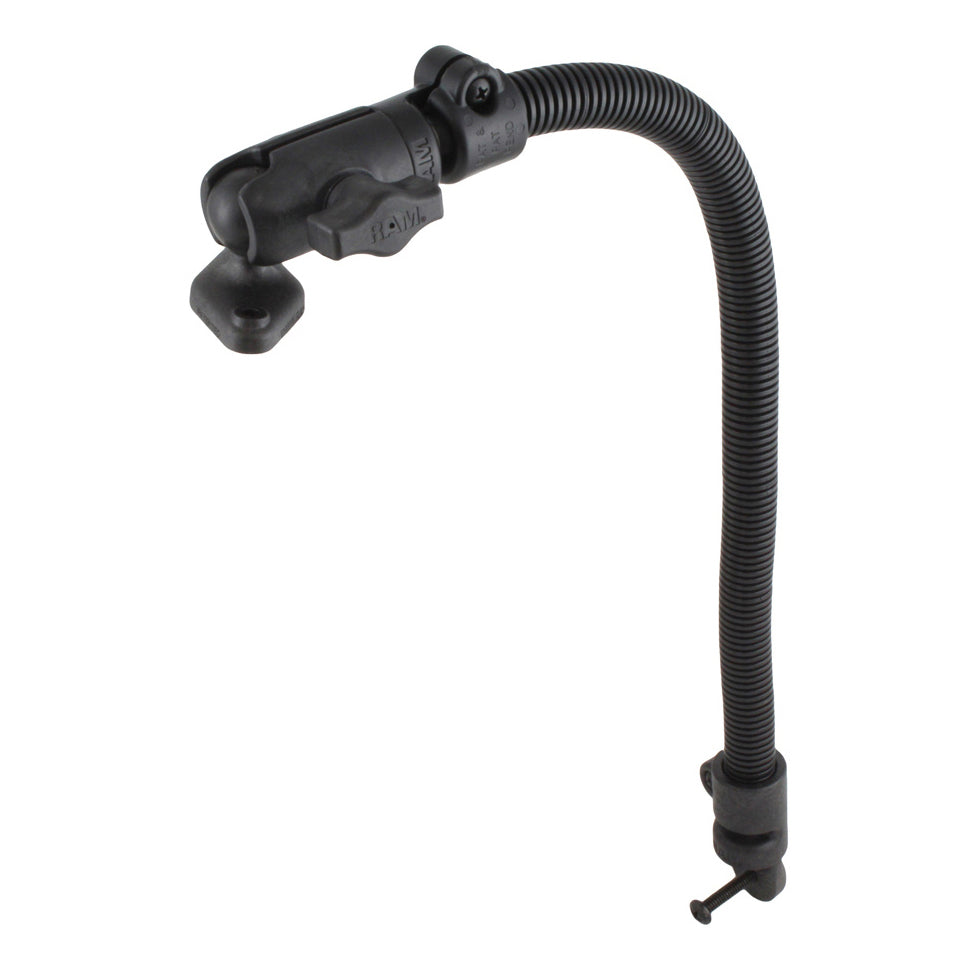 Flexible fishfinder mount for kayak - B ball, diamond base