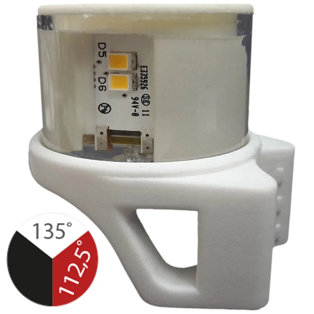 Feu latéral MANTAGUA Tiny pour bateaux <12m, combinant poupe 2MN (blanc 135°) et babord 1MN (rouge 112.5°).