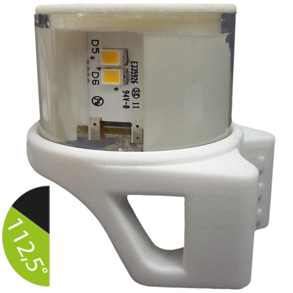 Feu de navigation latéral Mantagua Tiny vert pour tribord, 112.5°, portée 1MN, bateau <12m. Design compact.