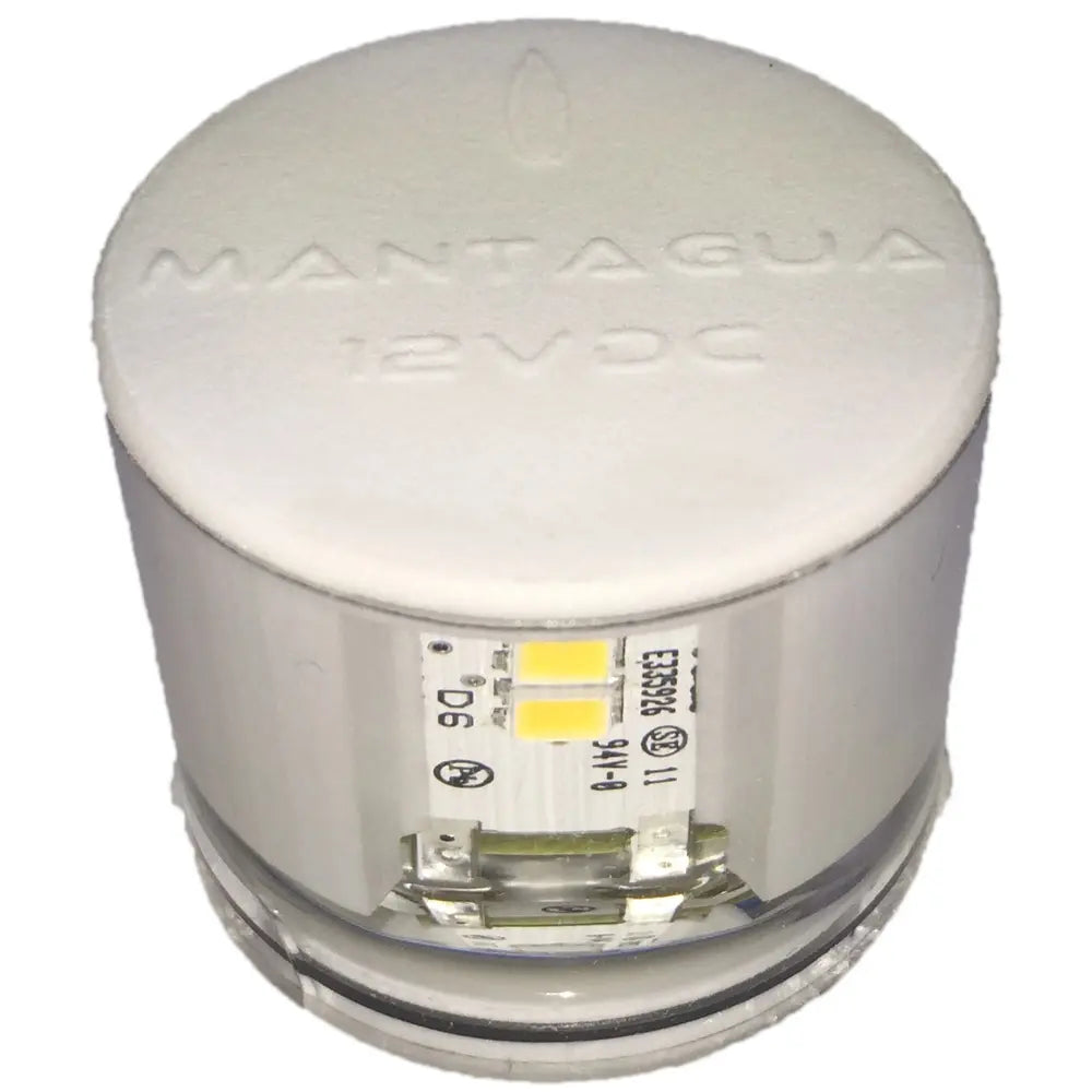 Feu de mouillage MANTAGUA Tiny tri 2MN blanc 360° pour tête de mât. Lumière LED compacte et cylindrique.