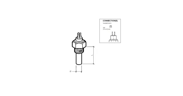 Veratron capteur température 150°C 1/4-18 NPTF isolé