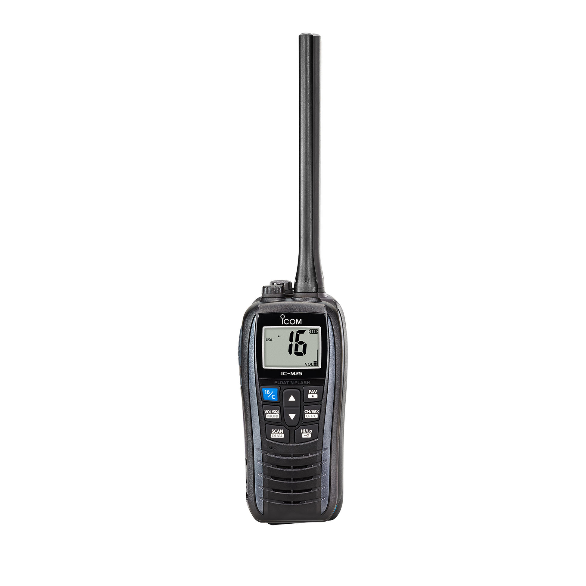 Icom M25 Floating Handheld VHF Marine Radio - 5W -Black