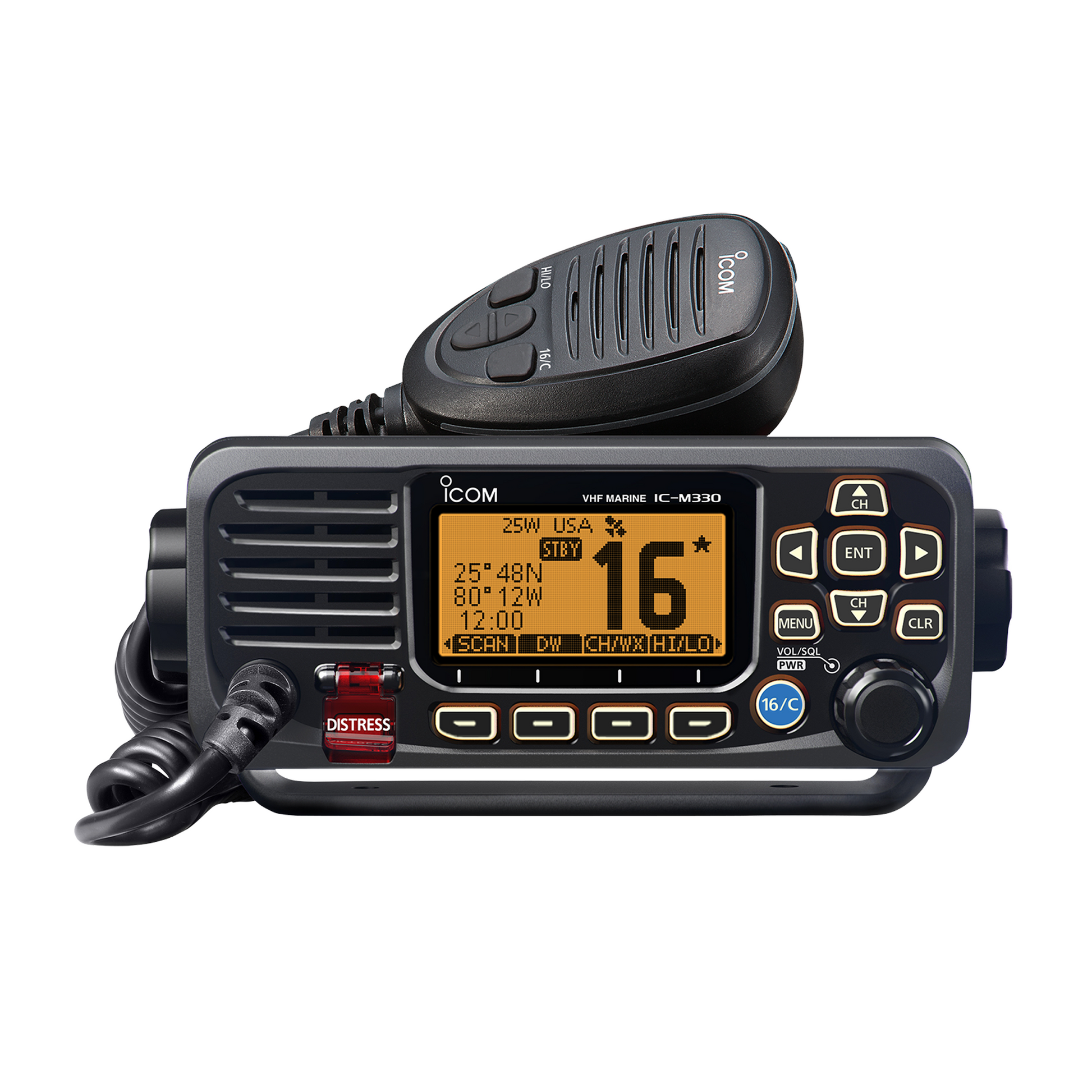 Icom M330G VHF Marine Radio with Built-in GPS - White