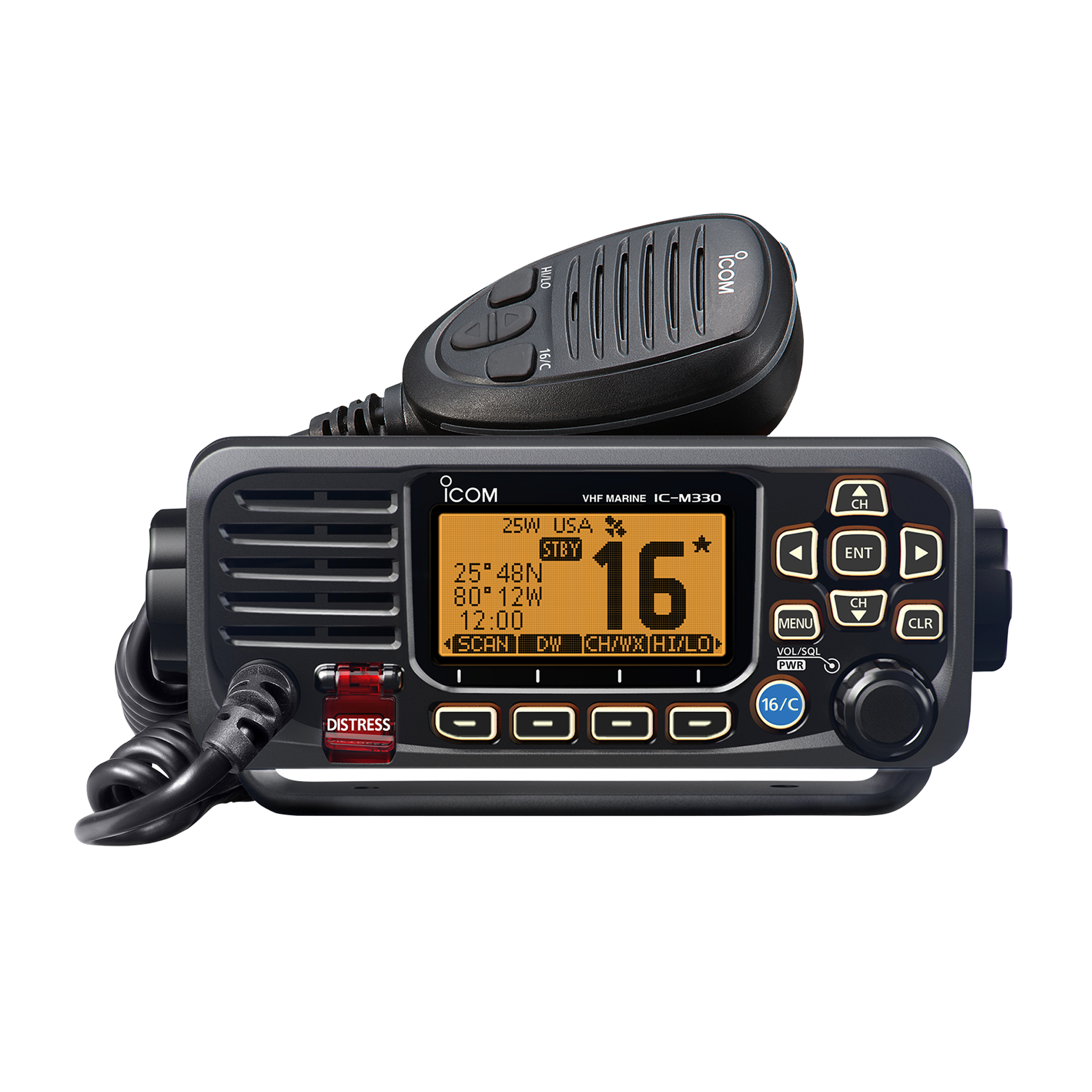 Icom M330G VHF Marine Radio with Built-in GPS - White