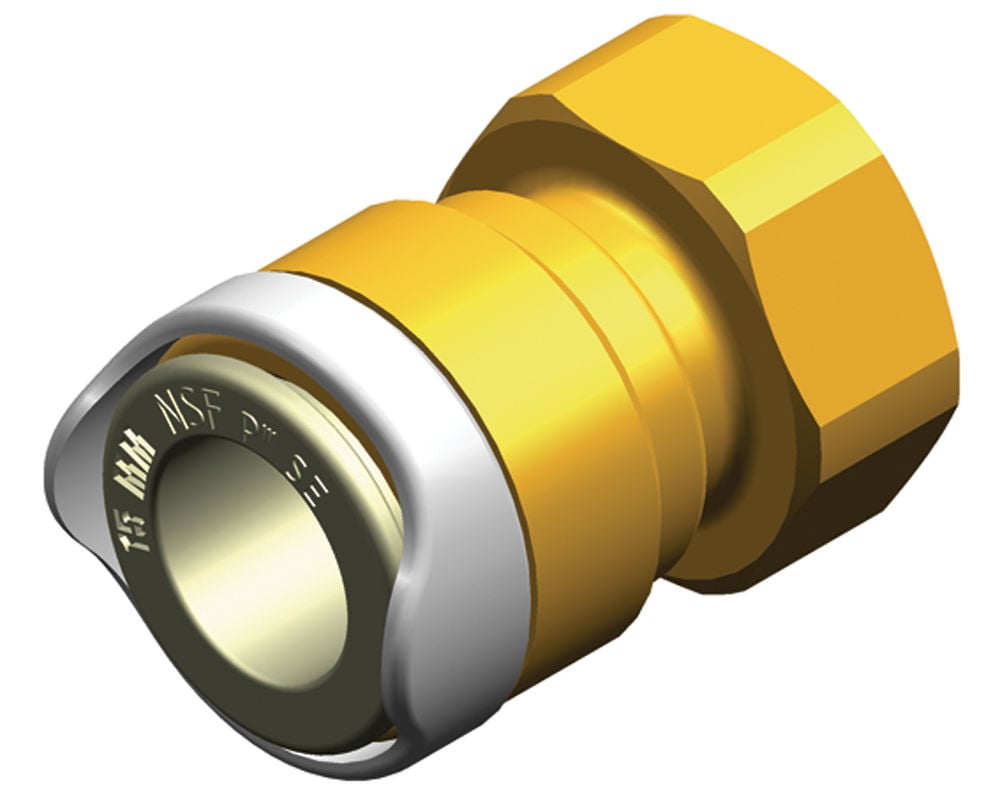 Adaptateur Quick Connect 15 mm vers femelle 3/8 pouce BSP en plastique Whale – référence WX1538